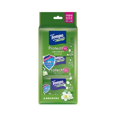 Tempo Protect Moisturizing Wet Wipes Mini Pack Jasmine Ztore