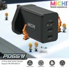 Michi - 3 Port 65W PD 3.0 & QC 3.0 GaN 快速充電器 - PD65W - PC