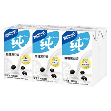 VITASOY 維他奶 - 低糖純黑豆漿 - 250MLX6