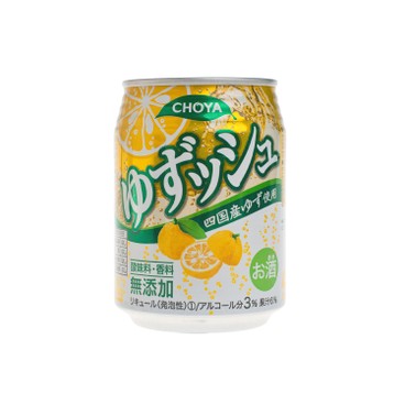 CHOYA 蝶矢 - 梅酒梳打-柚子味 - 250ML