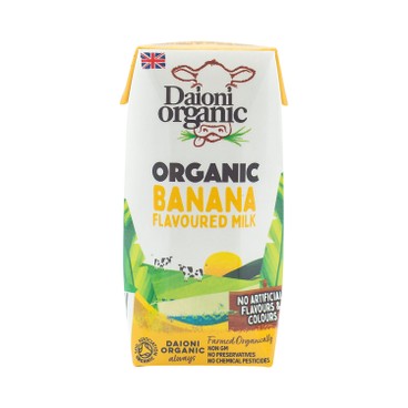 DAIONI ORGANIC - ORGANIC SEMI-SKIMMED MILK-BANANA - 200ML