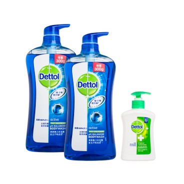 DETTOL - BODY WASH(TWINPACK WITH RANDOM PREMIUM)-ACTIVE - 950MLX2