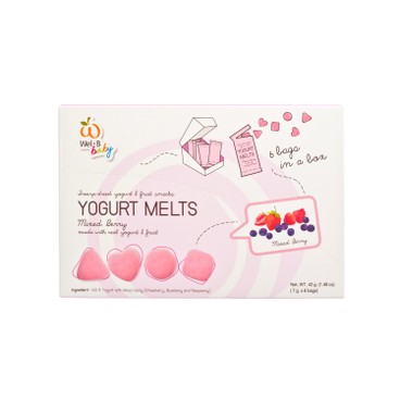 WEL-B - BABY 100% NATURAL YOGURT MELTS-MIXED BERRY - 7GX6