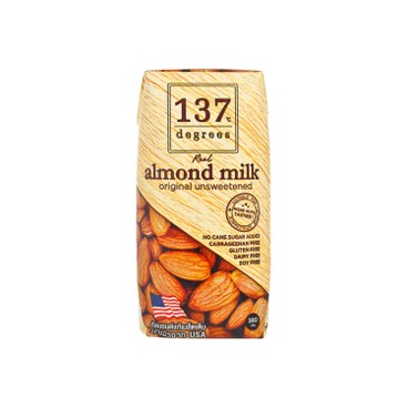 137 DEGREES - ALMOND MIL-UNSWEETENED - 180ML