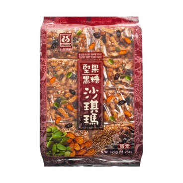 台灣西塢食品 沙琪瑪-堅果黑糖味 320G