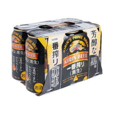 麒麟 - 一番搾啤酒-黑啤 - 350MLX6