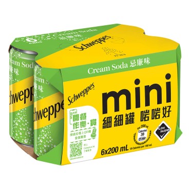 Schweppes - CREAM SODA MINI CAN - 200MLX6