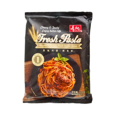 SAU TAO - SAU TAO FRESH PASTA MINCED PORK WITH BLACK PEPPER SAUCE - 225G