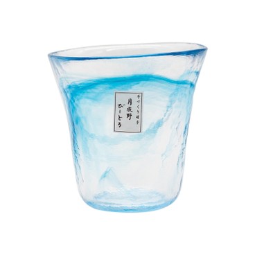 TSUKIYONO-KOBO - MARBLE PATTERN HANDMADE GLASS CUP-BLUE - PC