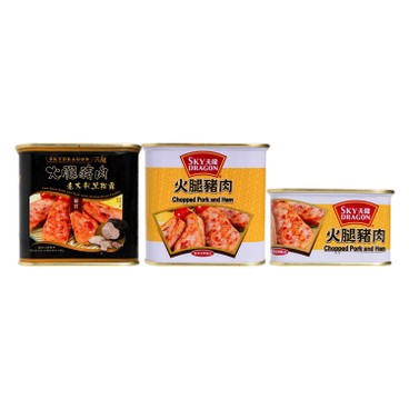 天龍牌 - 火腿豬肉(原味/黑松露) 優惠3罐套裝 - 340G X2+198G