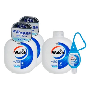 WALCH - HAND WASH GEL(TWINPACK) WITH REFILL-REFRESHING FREE HAND SANITIZER - 450MLX3+20ML