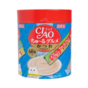 CIAO - 貓用鰹魚味綜合肉醬條 (藍色) - 60'S