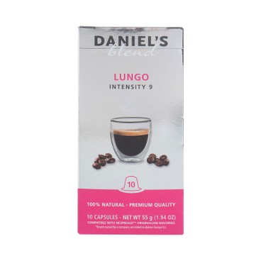 DANIEL'S BLEND - COFFEE CAPSULE-LUNGO (Intensity 9) - 10'S