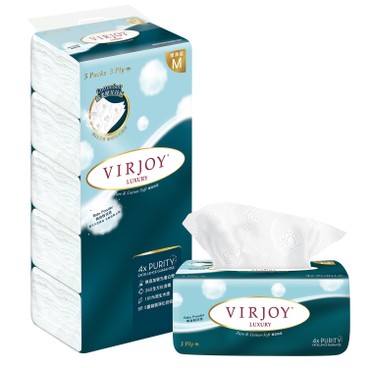 VIRJOY - 3-Ply Softpack Facial Tissues-Baby Powder - 5'S