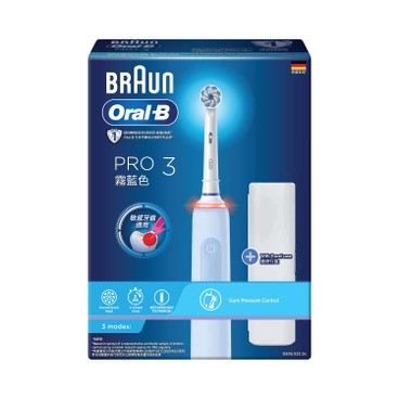 ORAL-B - PRO 3 POWER BRUSH-VAPOR BLUE - PC