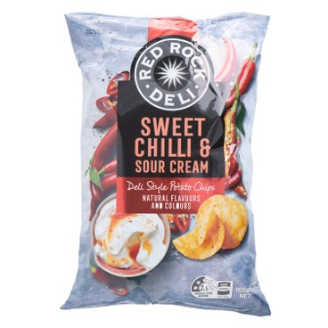 RED ROCK DELI - POTATO CHIPS-SWEET CHILLI & SOUR CREAM - 165G