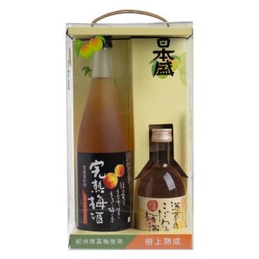 日本盛 - 禮盒 - 完熟梅酒無濾過原酒及酒藏之選梅酒 - 720ML + 300ML