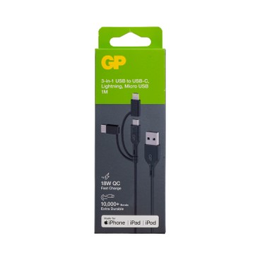 GP Battery - 3 IN 1 CHARGE & SYNC CABLE-1M - PC