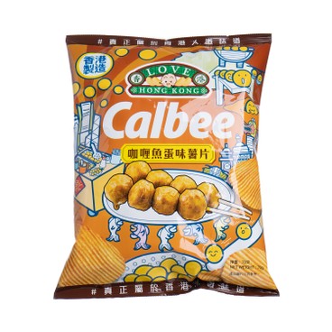 CALBEE - POTATO CHIPS-CURRY FISH BALLS FLAVOURED - 70G