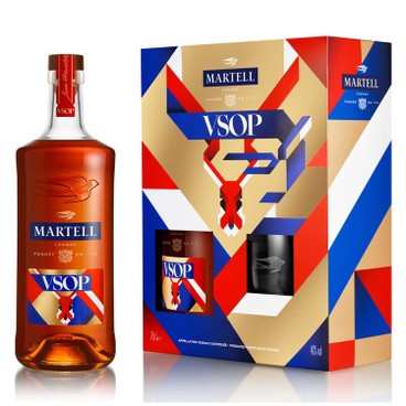 MARTELL - COGNAC VSOP WITH 2 GLASS - 70CL