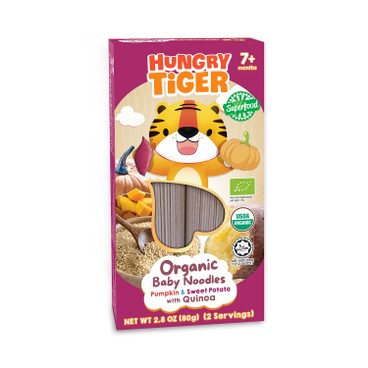 HUNGRY TIGER - Organic Baby Noodles Pumpkin & Sweet Potato with Quinoa - 80G