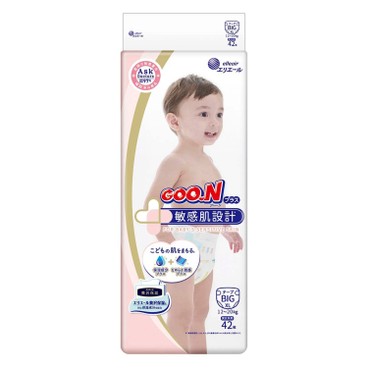 GOO.N大王(香港行貨) - 敏感肌嬰兒紙尿片 (加大碼) - 42'S