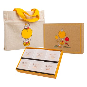 微熱山丘 - 禮盒-鳳梨奶黃月餅+紅玉蘋果月餅(連袋) [台灣官方直送] (限量現貨) - 6'S