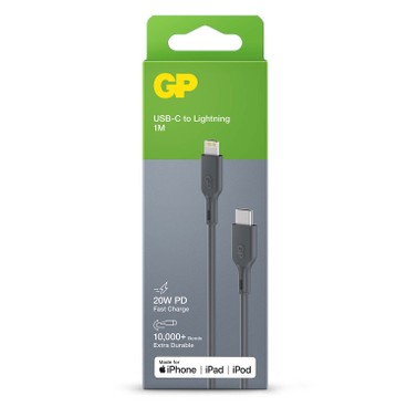 GP超霸 - GP 1米USB-C至Lightning數據傳輸充電線 - PC