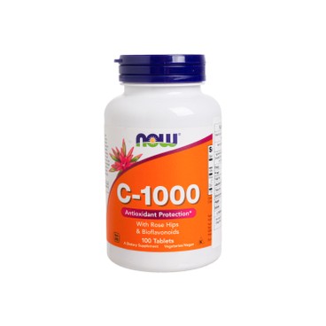 NOW FOODS - 維生素C-1000，100片 - 100'S