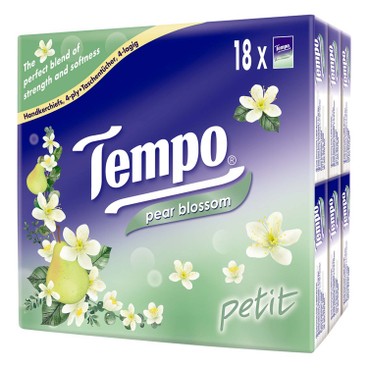 TEMPO - 迷你裝紙手巾-水梨花香味 - 18'S