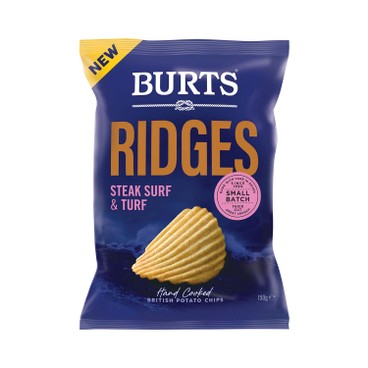 BURTS - 英國手工波浪薯片 - 海陸牛扒鮮蝦味 - 150G