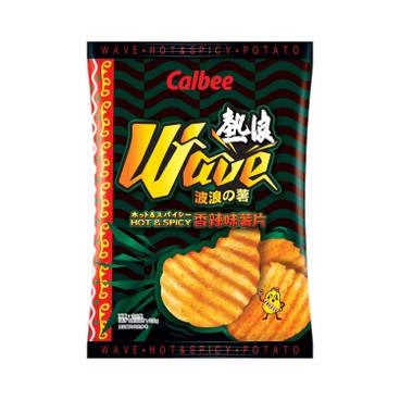CALBEE - WAVE CUT POTATO CHIPS - HOT & SPICY - 102G