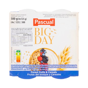 PASCUAL - 西班牙 低脂乳酪 - 森林野莓穀物味 [無需冷藏] - 125GX4'S