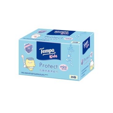 TEMPO - KIDS PROTECT DISINFECTANT WET WIPES MINI PACK [FULL BOX] - 20'S
