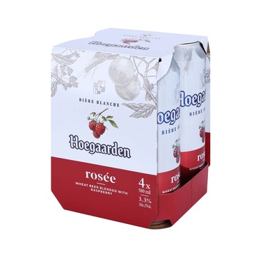HOEGAARDEN 好卡頓 - 紅桑子小麥白啤酒 (巨罐裝) - 500MLX4