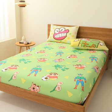 CASABLANCA - Crayon Shinchan Cartoon Cotton Series Fitted Sheet with Pillowcase - Full (SC007FDS54) - 1.1KG