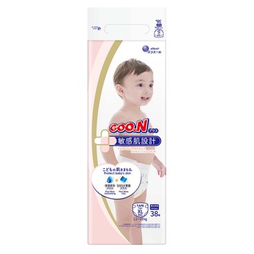 GOO.N大王(香港行貨) - 敏感肌嬰兒紙尿片加大碼 - 38'S