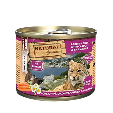 NATURAL GREATNESS - NATURAL GREATNESS - Cat Canned - Rabbit & Duck with Carrots Chamomile 200g #Purple - PC