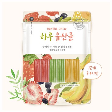 Natural Core - Natural Core - Korean Collagen Dog Fruit Snacks - Strawberry x Banana x Seaweed 72g - PC