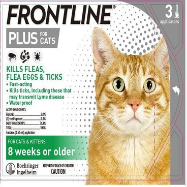 FRONTLINE - FRONTLINE 貓貓用殺蚤防牛蜱滴劑 3支裝 (適合8星期或以上) (原裝香港行貨 - PC