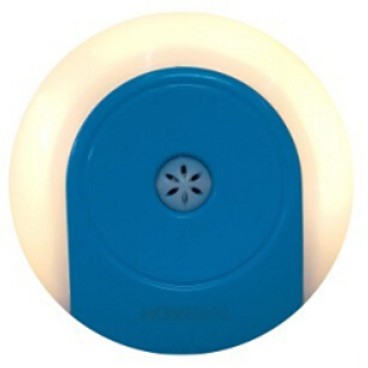 HOME@dd - LED Night Light (Smart Light Sensor With Manual Switch)-Warm White (Blue) - PC