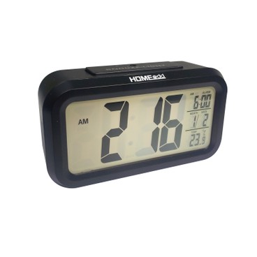 HOME@dd - Large Screen LED Smart Light Alarm Clock-Black - PC