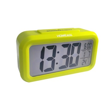 HOME@dd - Large Screen LED Smart Light Alarm Clock-Jade Green - PC