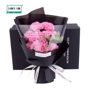 LON10 - 9 Carnation Soap Flower Gift Box - Mother's Day Gift (HL) - PC