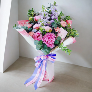 Flower Reservation - Grand Floral & Gift Shop - Flower Bouquet (Peony Carnation, Japanese Musk, Small Handball - PC