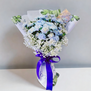 Flower Reservation - Grand Floral & Gift Shop - Flower Bouquet (12 Lilacs & Baby's Breath) [GF00129] - PC