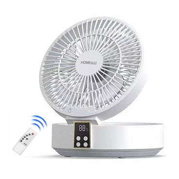 HOME@dd - Cordless Foldable Smart Circulating Fan (Desk/Wall)-White - PC