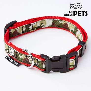 PETIO - Ethical Door Eco Antibacterial Waterproof Dog Collar S Size (Camouflage Red) - PC