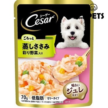 CESAR - Cesar Pouch - Low Fat Chicken With Vegetables Recipe For Dogs 70g - PC