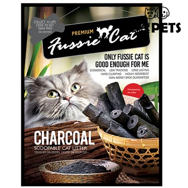 FUSSIE CAT - Premium Activated Charcoal Scoopable Cat Litter 5L - PC